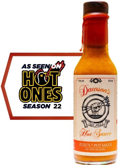 Dawson"s Zuzu"s 7 Pot Hot Sauce Sterk Chilisaus med 7 Pot Chili 155 ml Canada Dawson"s Zuzu"s 7 Pot Hot Sauce Sterk Chilisaus med 7 Pot Chili 155 ml Canada