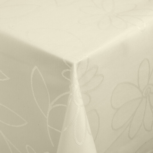 ERWIN M. Duk Floralie firkantet; 130x130 cm (BxL); Champagnebeige; Kvadratisk