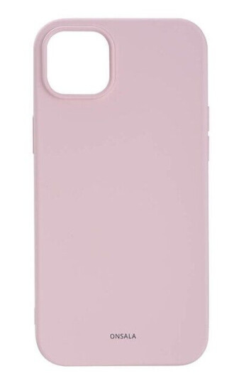 Onsala Silikondeksel Chalk Pink til iPhone 14 Plus - Slitesterk med Godt grep