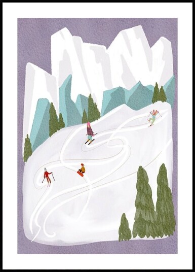 Skiers Plakat Plakat / 40x50cm