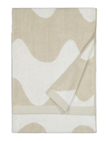 Marimekko Lokki Bath Towel Beige Marimekko Home BEIGE, WHITE 70X140CM