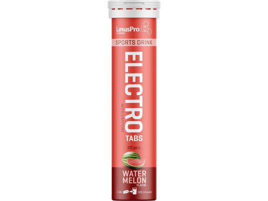 LinusPro Elektrolyt Tabs watermelon med koffein 20 tabs LinusPro Elektrolyt Tabs watermelon med koffein 20 tabs
