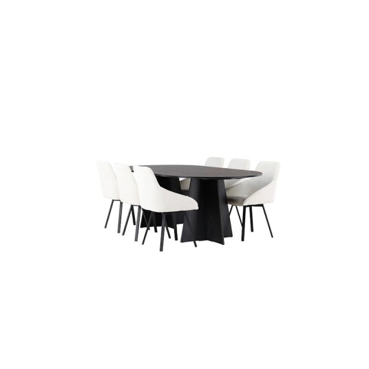 Venture Home Spisegruppe Venture Home Bootcut med 6 stk Rosie Stoler GR23772