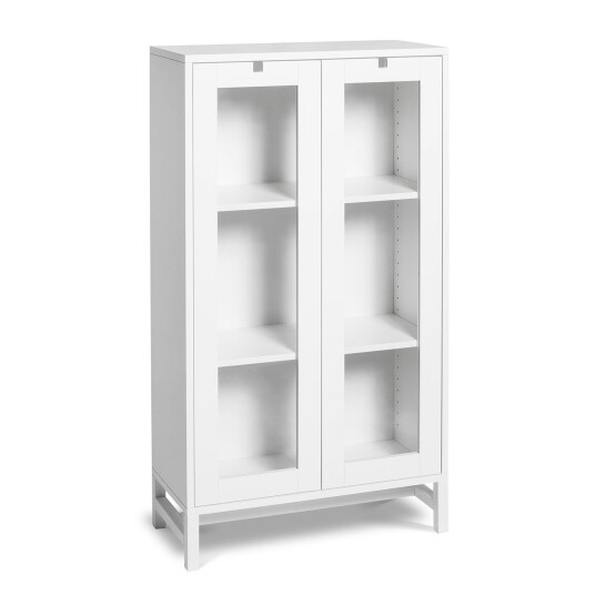 Mavis Falsterbo Skap 127 cm Glass Doors Hvitt Mavis Falsterbo Skap 127 cm Glass Doors Hvitt