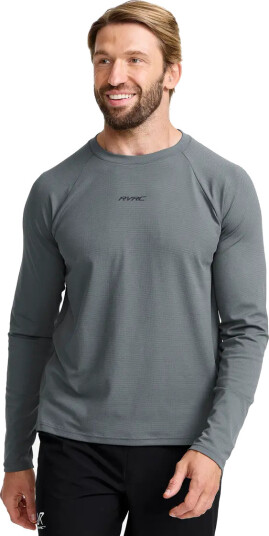 Revolutionrace Herre Overdeler T skjorter Easy Graphic Logo T shirt Slim Fit Herre Burnt Olive L