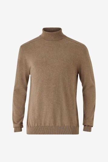 Selected HOMME - Pologenser slhBerg Roll Neck - Natur Selected HOMME - Pologenser slhBerg Roll Neck - Natur
