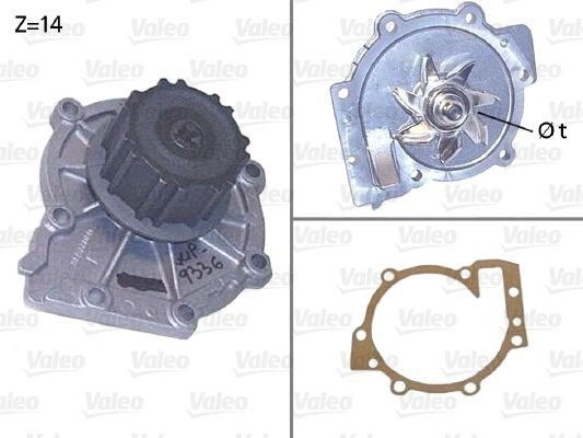 VALEO 506853 Vannpumpe