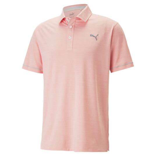 Puma Cloudspun Haystack Polo, poloskjorte golf herre L Flamingo Pink Heathe