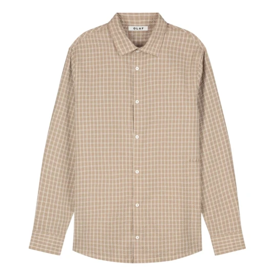 Olaf Hussein Herre Skjorter Beige M, Olaf Hussein Herre Skjorter Beige M,