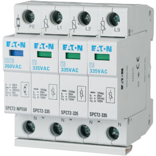 Eaton Overspenningsvern SPCT2-385-4 385VAC 3+NPE Eaton - 1664197 Eaton Overspenningsvern SPCT2-385-4 385VAC 3+NPE Eaton - 1664197