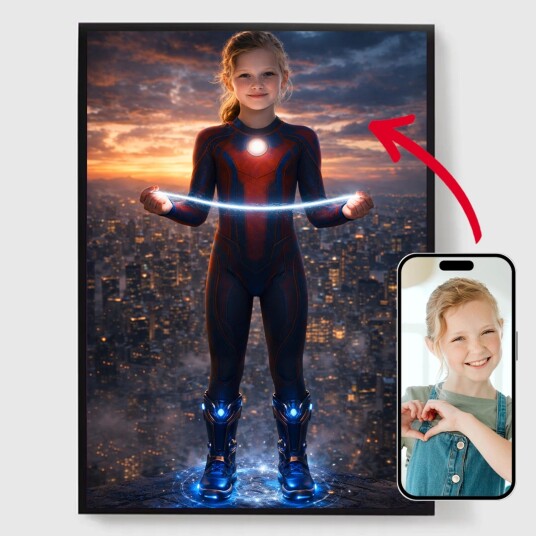 Namly Design Personalisert Plakat Spider Kid Helt AI Plakat POSTERDEVIIN