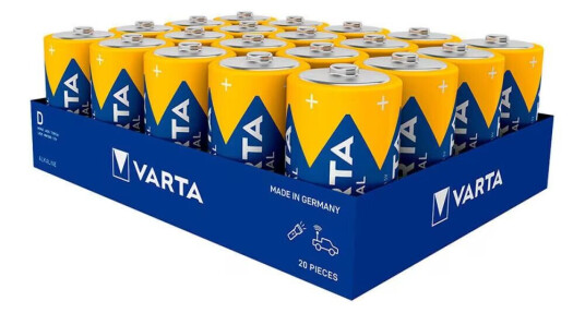 Varta LR20 1,5V Alkalisk Engangsbatteri, 20 Stk Varta LR20 1,5V Alkalisk Engangsbatteri, 20 Stk