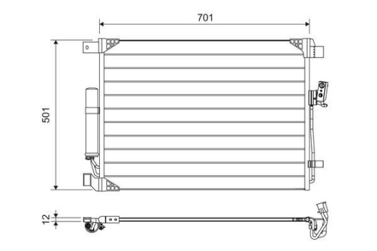 Kondensator VALEO 822605 Kondensator VALEO 822605