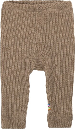 Joha Ribbestrikket ull leggings til barn   beige (130)   130