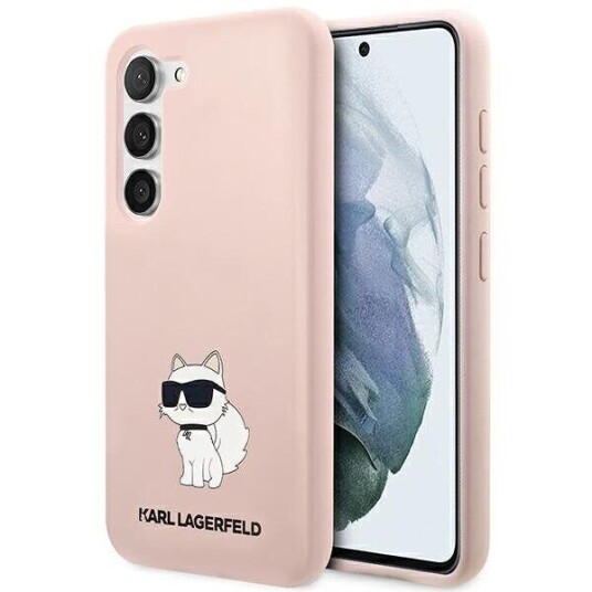 Karl Lagerfeld S23 S911 Hardcase Rosa Silikon Choupette Mobildeksel