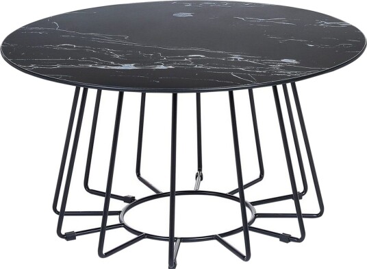 Soffbord Beliani Bernie Svart/Vit Black\|\|White -