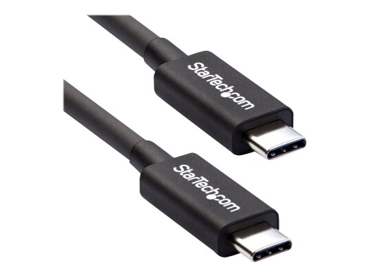 StarTech Thunderbolt 3 USB-C Kabel 0.5m 40Gbps Svart med 100W Power Delivery