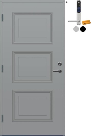Ytterdør Bygg1 Moi med Yale Doorman Classic Home