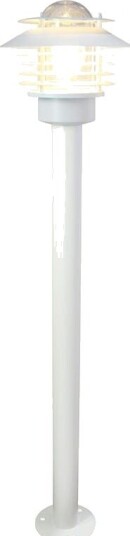 Llitt Stig Bollard Pollare 100cm E27-sockel IP44 Vit