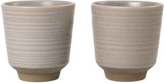 Broste Copenhagen Miko kopp 15 cl 2-pk Warm grey
