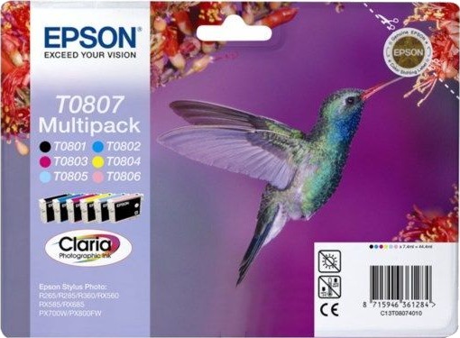 Epson T0807 Blekkpatroner - Multipakke