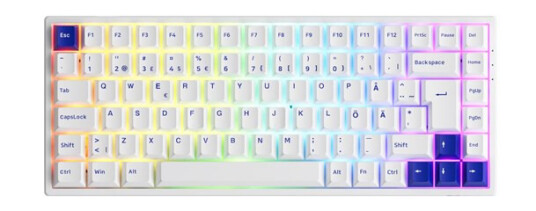 Akko 3084B Blue/White CS Jelly Black - ND - Gamingtastatur - Nordisk - Hvit Akko 3084B Blue/White CS Jelly Black - ND - Gamingtastatur - Nordisk - Hvit