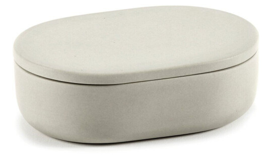 Serax Cose oppbevaringsboks oval med lokk S 3,3 x 10,2 cm Beige Serax Cose oppbevaringsboks oval med lokk S 3,3 x 10,2 cm Beige