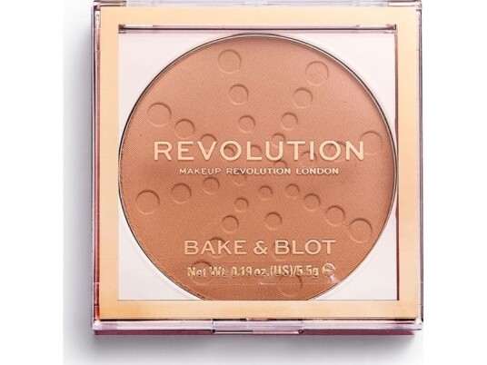 Makeup Revolution_Bake &Amp  Blot Matt Presset Pudder I Stein Banan Peach 5,5G