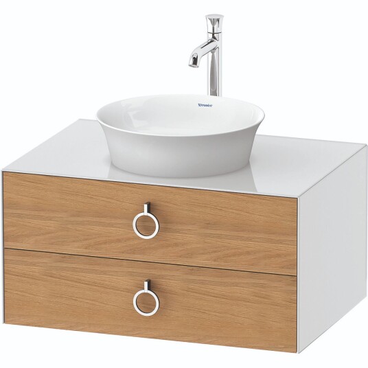 Duravit White Tulip Servantskap 2 skuf. 80x55x40,8 cm Eik/Hvit Høyglans