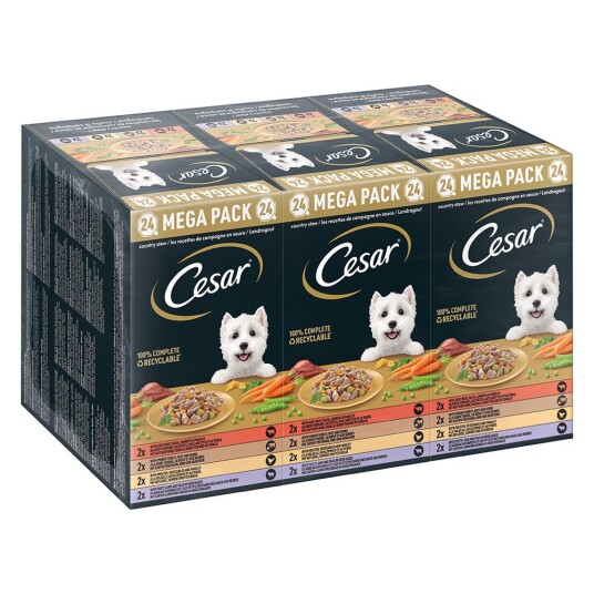 Cesar Megapakke Skåler 24 X 150 G Landragout