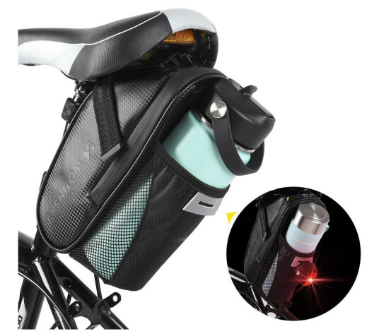 Vanntett sykkelveske for setepinne med flaskeholder - 1,5l Vanntett sykkelveske for setepinne med flaskeholder - 1,5l