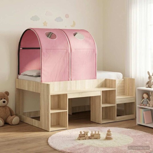 Seng med tunnel 4 pcs Sonoma eik og rosa Konstruert tre