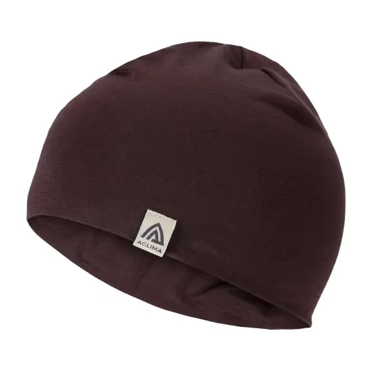 Aclima Lightwool Relaxed Beanie chocolate plum