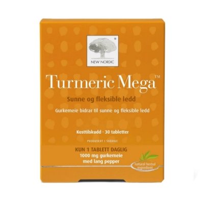 Turmeric Mega 1000mg 30 tabletter Turmeric Mega 1000mg 30 tabletter