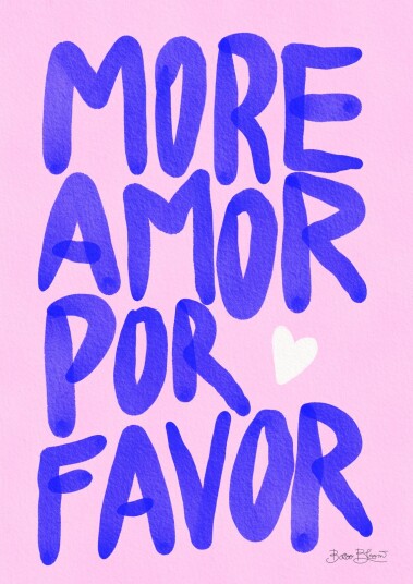 Namly Design Plakat More Amor Por Favor POSTERHOKEAW