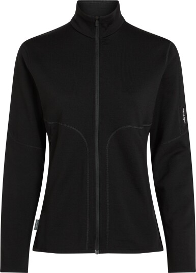 Icebreaker Women"s Merino 560 Realfleece Elemental II Long Sleeve Zip Black XL