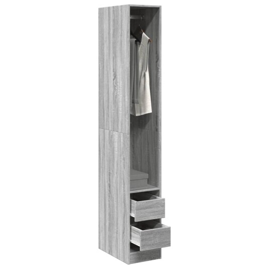 Garderobe grå sonoma 30x50x200 cm konstruert tre 8721158340887 Garderobe grå sonoma 30x50x200 cm konstruert tre 8721158340887