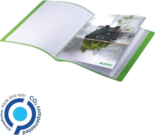 Leitz Recycle   Displaybok   20 Rom   40 Visninger   Bokryggbredde: 16 Mm   For A4 210 X 297 Mm   Kapasitet: 40 Ark   Grønn