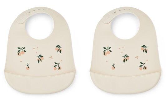 Liewood Tilda Silikon Smekke 2-Pack Fersken/Skall