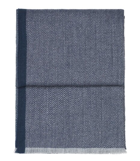 Elvang Denmark Herringbone pledd 130x190 cm Dark blue-grey