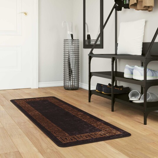 Teppe Runner MARSA Svart 50 x 100 cm Polyester og PVC Teppe Runner MARSA Svart 50 x 100 cm Polyester og PVC