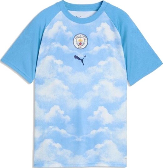 Manchester City Trenings T Skjorte Warm up Isblå Barn PUMA størrelse 128 cm