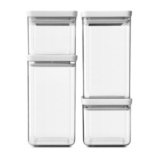 Brabantia TASTY+ firkantet oppbevaringsboks sett Lysegrå
