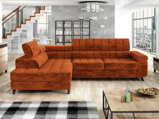 Amshyttan Sovesofa Med Sjeselong 3 Seter Oransje