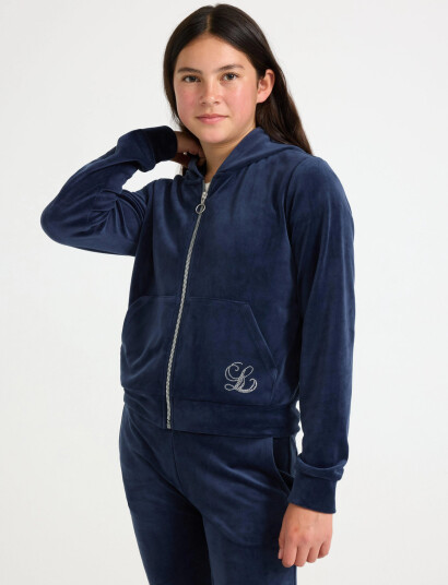 Lindex Hettegenser I Velur Navy 128