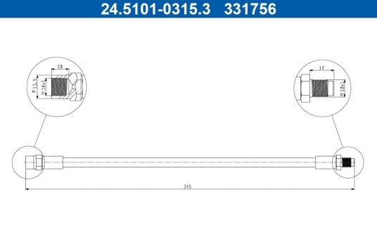 Bremseslange ATE 24.5101-0315.3