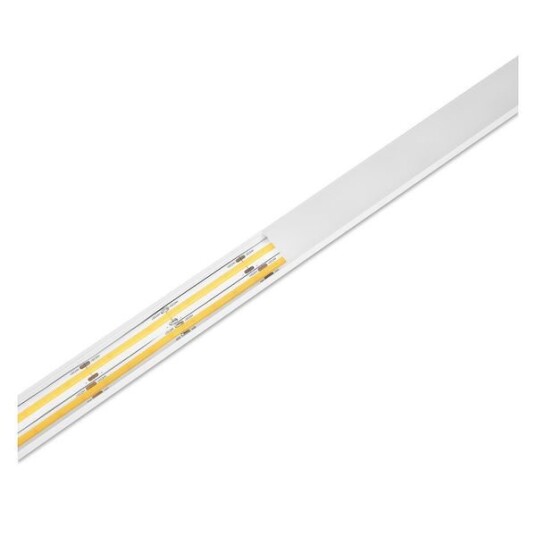 Aluminiumsprofil for LED stripe AGGE Wide Surface utenpåliggende Hvit 200 cm Aluminiumsprofil for LED stripe AGGE Wide Surface utenpåliggende Hvit 200 cm