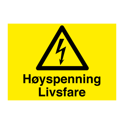 Jo Safety Høyspenning livsfare Refleks Alu. 148 x 210 mm 6307026RAA5