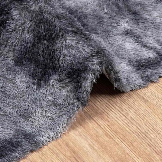 Flossteppe med lang luv NAVARRA mørkegrå 200x290 cm polyester 8721158558343