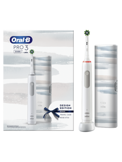 Oral-B Elektrisk tannbørste Pro 3 3500 - Hvit Oral-B Elektrisk tannbørste Pro 3 3500 - Hvit